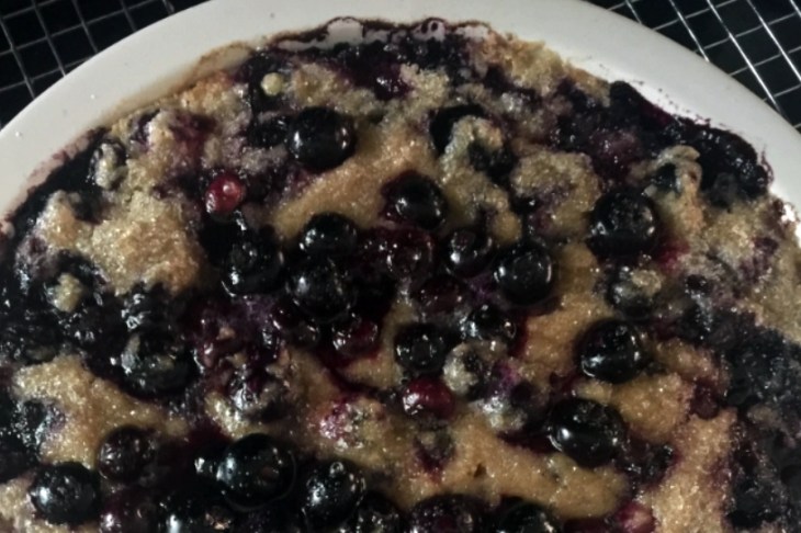 Crustless Blueberry Pie