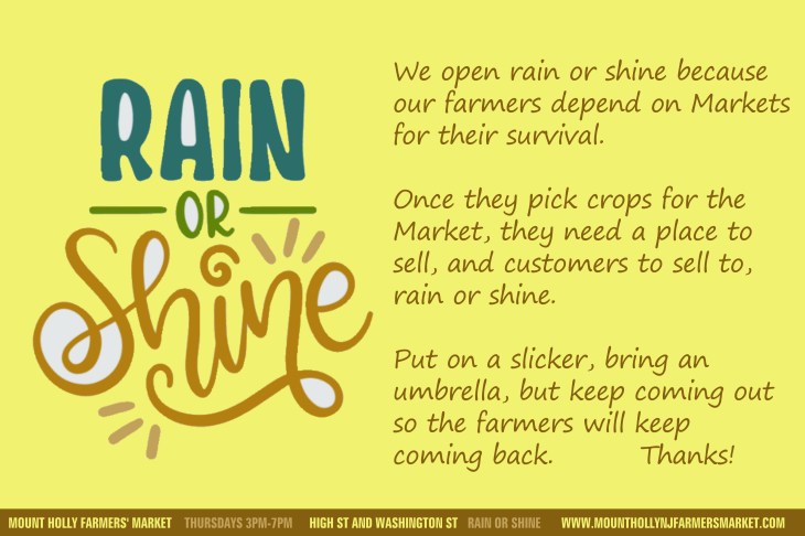 Rain or Shine Text Footer