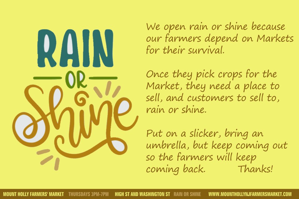 Rain or Shine Text Footer