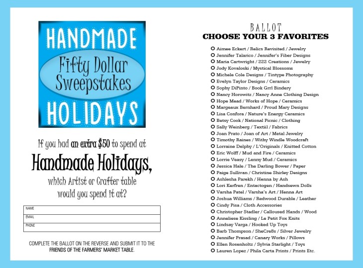 Ballot for Marketeer