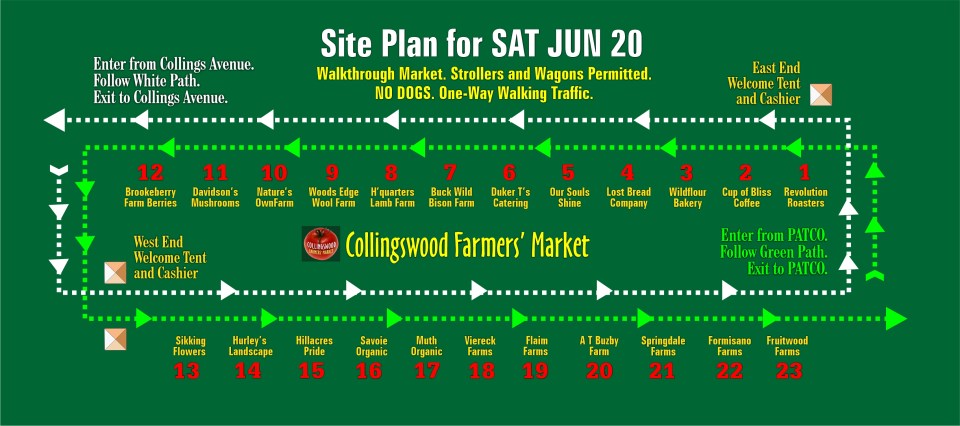 Site Plan for SAT JUN 20