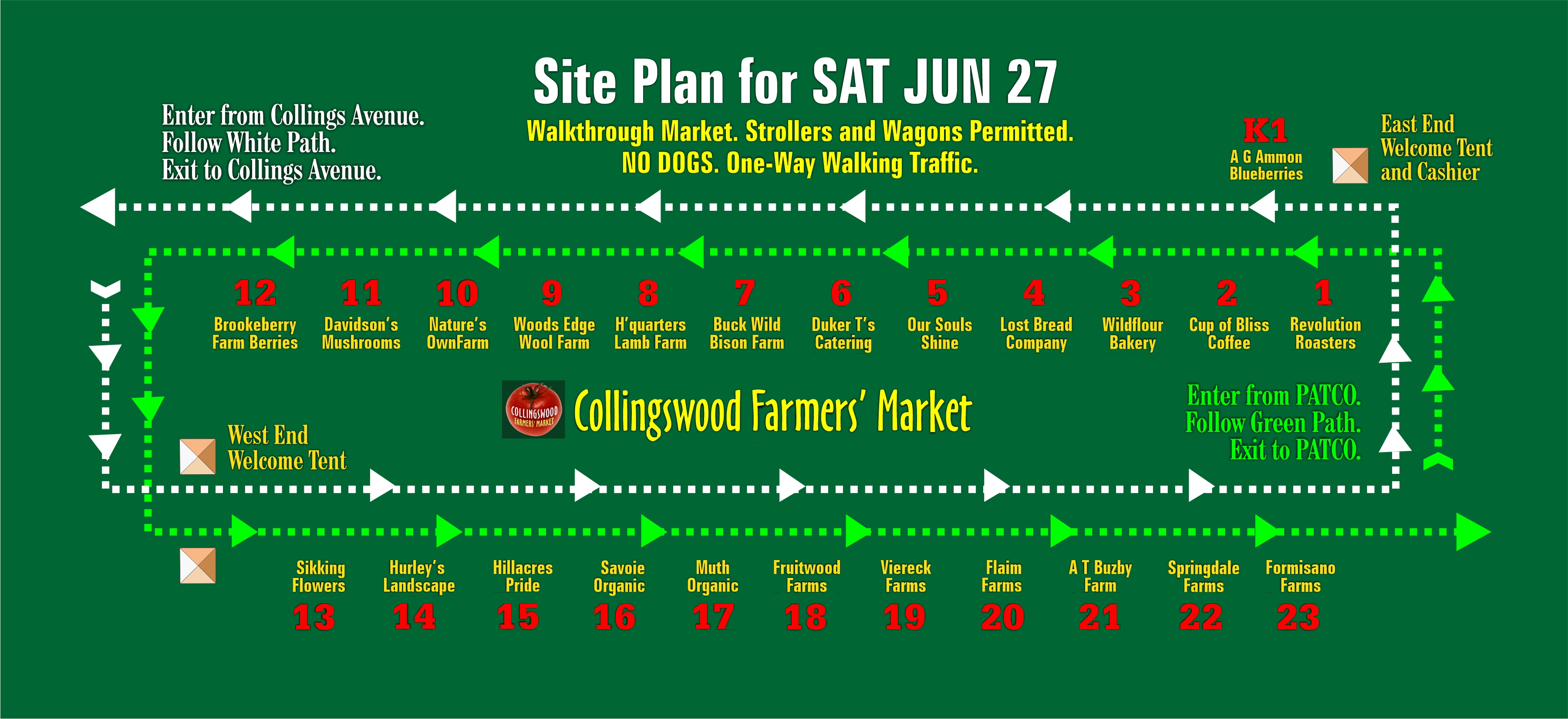 Site Plan for SAT JUN 27