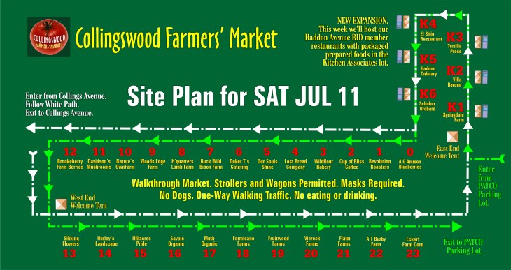 Site Plan for SAT JUL 11